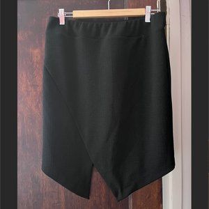 Kensie Black Skirt with Asymmetrical Hemline. Medium.